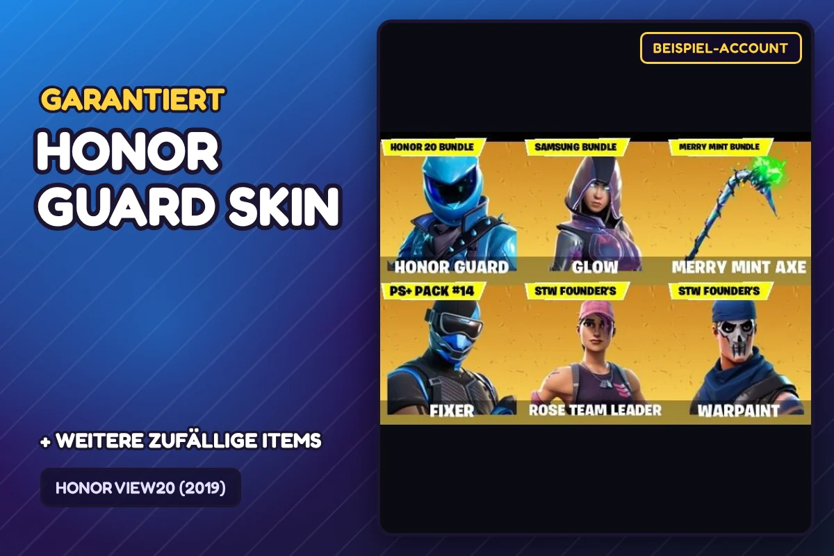 Fortnite Account- Honor Guard Skin