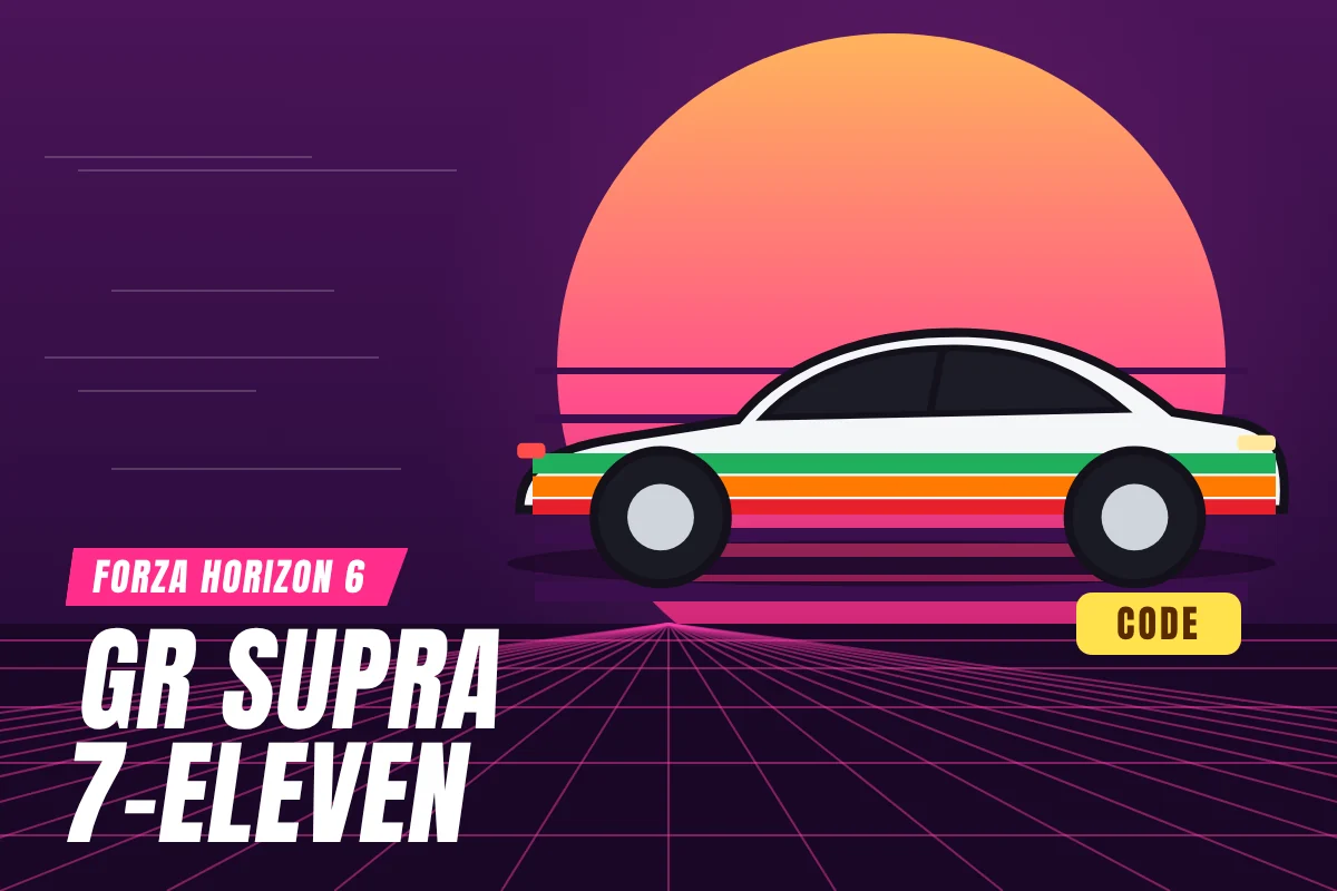 FH6 code Toyota GR Supra 7-Eleven